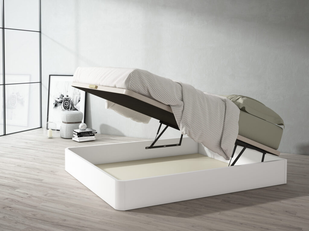 Canapé abatible en la zona de descanso de Flat Pack León
